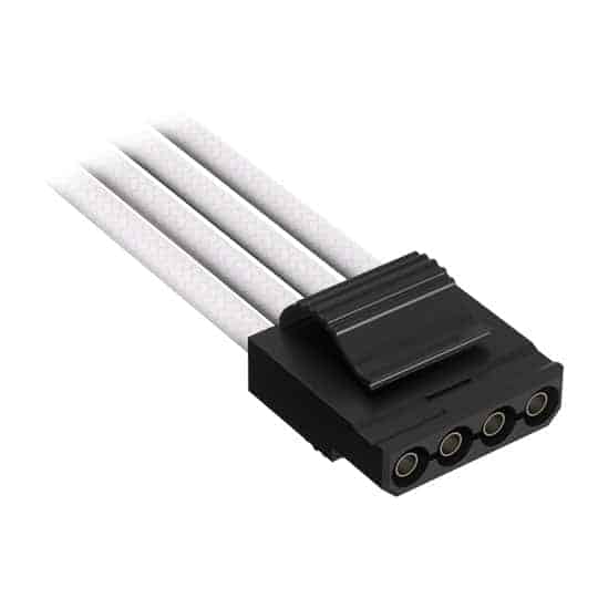 (image for) Corsair Premium White Individually Sleeved Peripheral Power (Molex) Type-5 PSU Cable